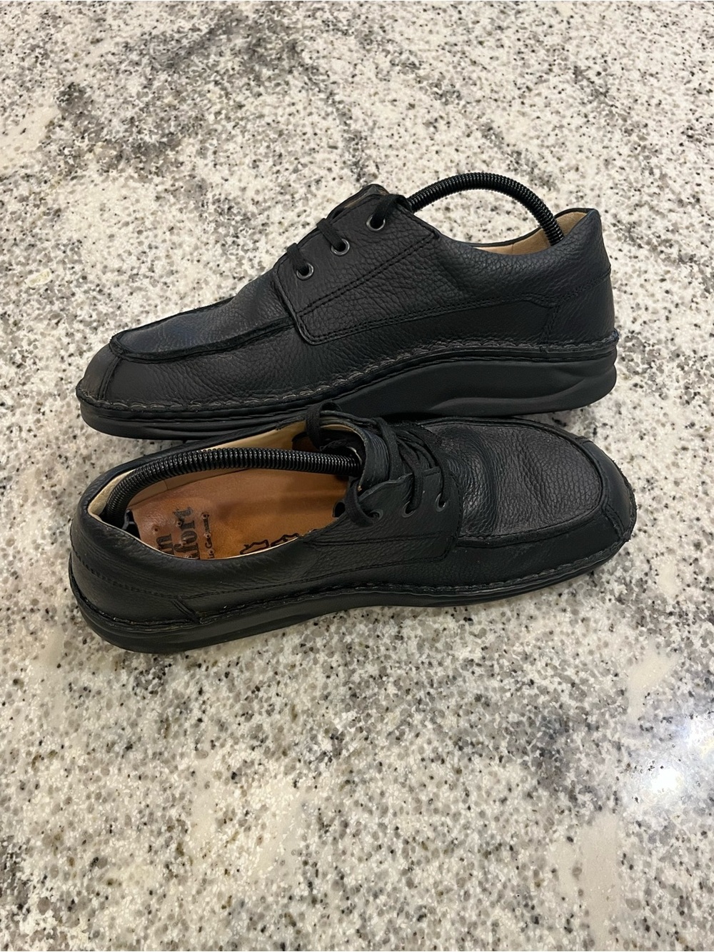 Finn Comfort Men’s Black Leather Shoes Size 9 Wide - Picture 3 of 12